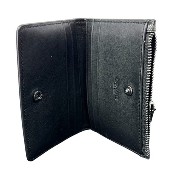 Coach Slim Bifold Card Wallet Signature Canvas leather F78673 - Picture 3 of 9